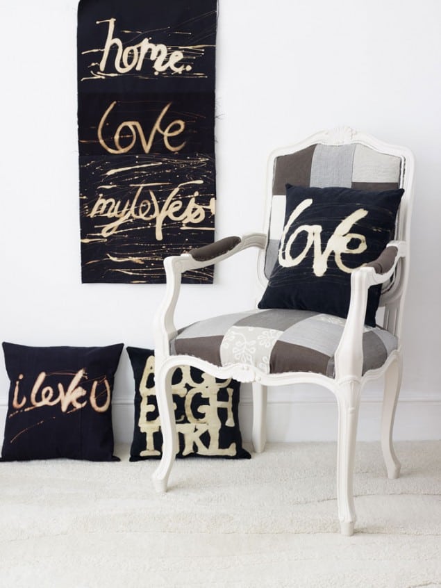 Upcycled textiles by Sarah Baulch Upcycling expert and designer Sarah Baulch is now working with The Living Furniture Company