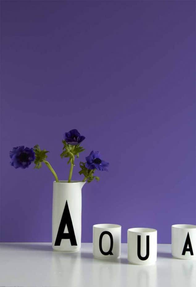 Design Letters vintage Arne Jacobsen typography Aqua jug & cups