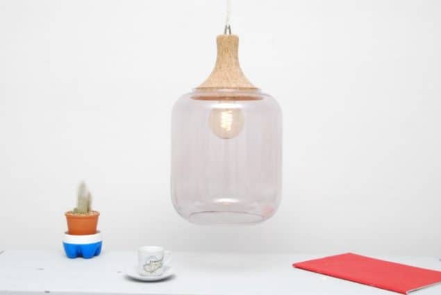 Mushroom Designs Large Prado Purple Glass Ceiling Light