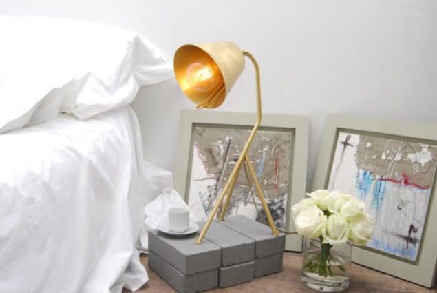 mushroom designs totnes devon trivy brushed brass task light